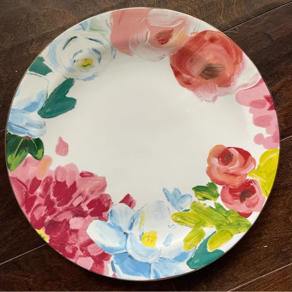 Vintage Anthropologie 2 PIECE Anais Bowl + Dinner Plate set